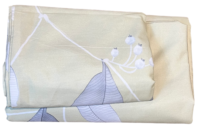 Green with Leafy Pattern