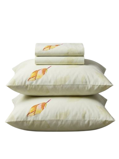 Lemon with Brown Flowery Pattern