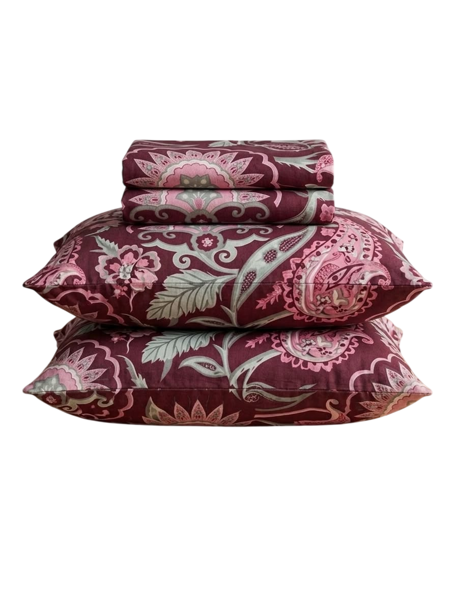 Paisely Patterned Burgundy